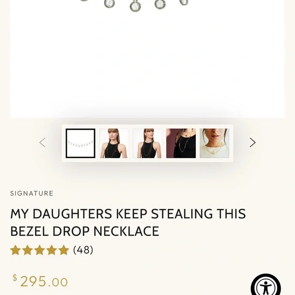 Freida Rothman MY DAUGHTERS KEEP STEALING THIS BEZEL DROP NECKLACE
